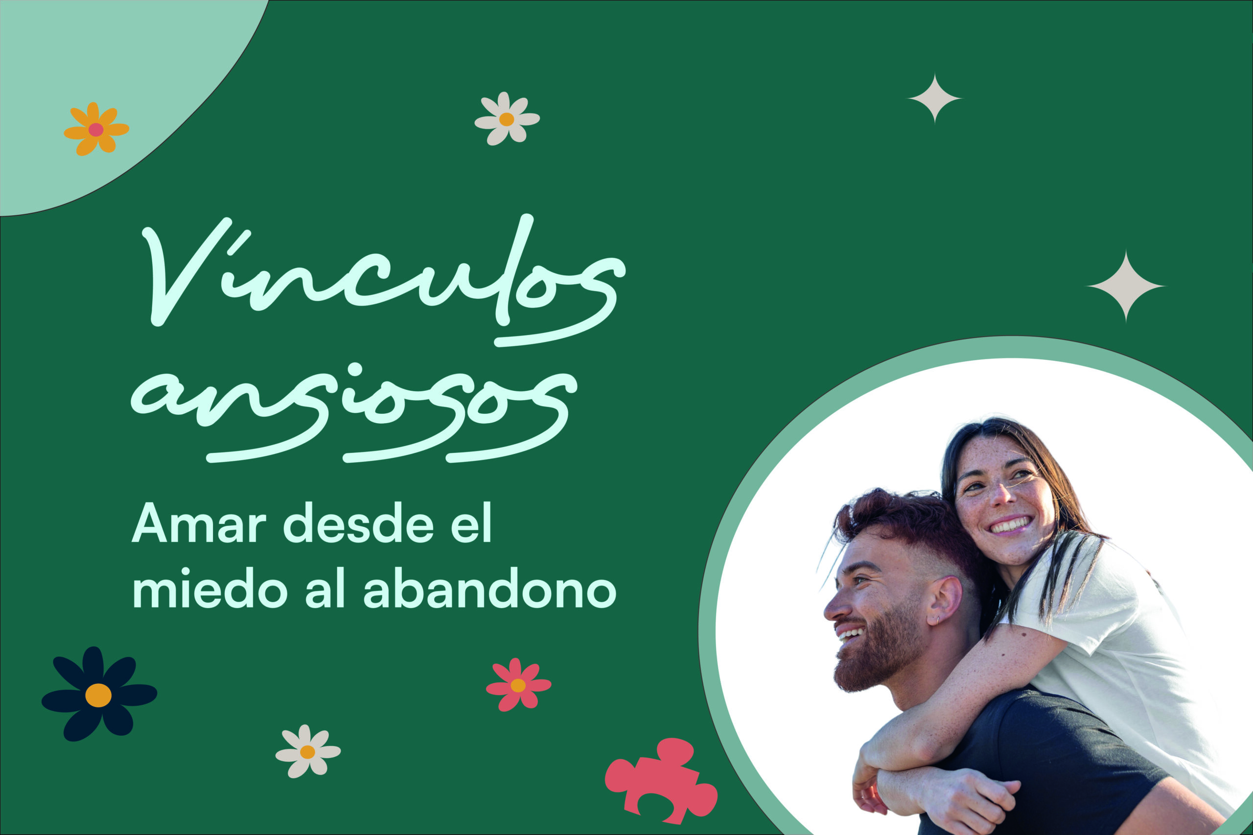 Pareja abrazándose con calma y confianza después de superar un vínculo ansioso con terapia online